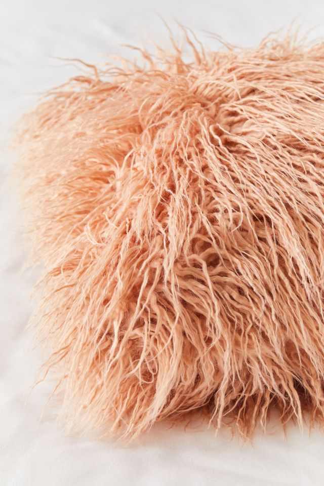 Mila Faux Fur Throw Pillow #2