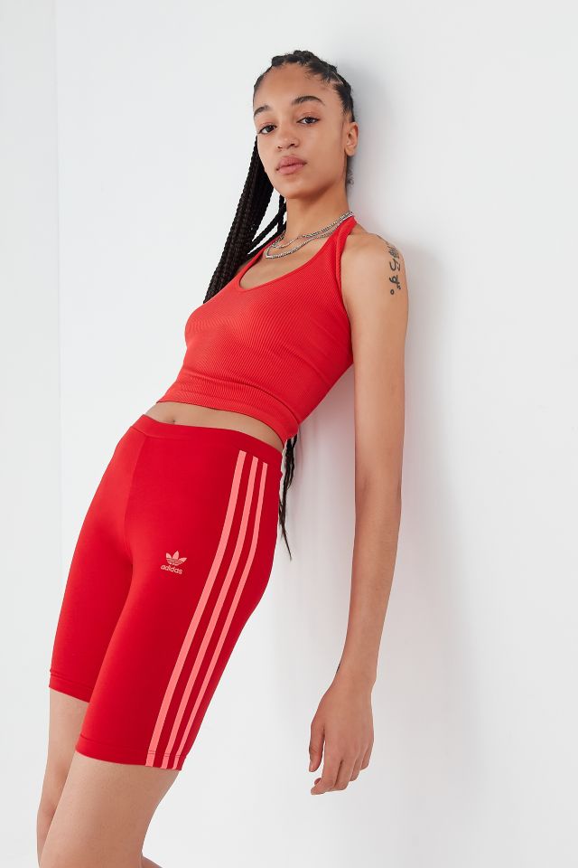 Red adidas bike outlet shorts