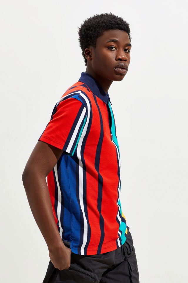 Tommy jeans vertical on sale stripe polo shirt