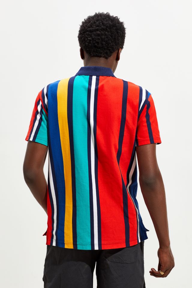 Tommy jeans vertical on sale stripe polo shirt