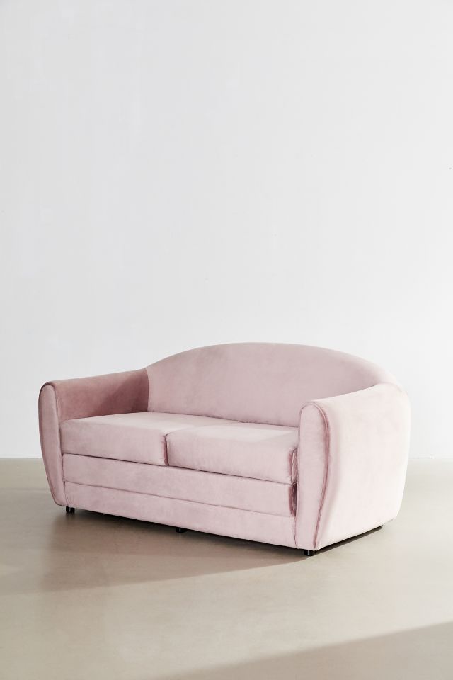 Gemma Velvet Convertible Sofa #1
