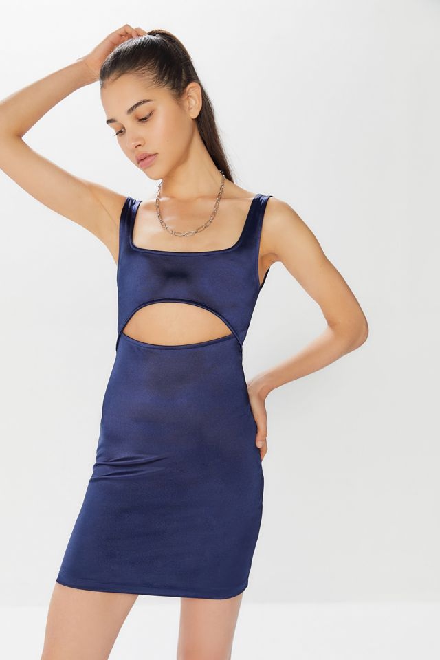 bodycon dress thick Thick Stretch Woven Tulle Inset Bodycon Dress – La Julie Boutique Spa