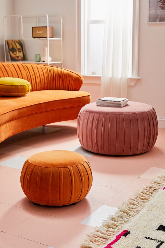 Camila Velvet Ottoman #1