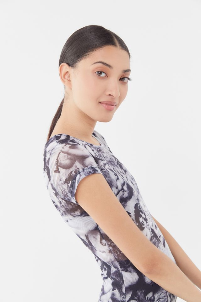 Motel Whitney Cherub Mesh Mini Dress #1