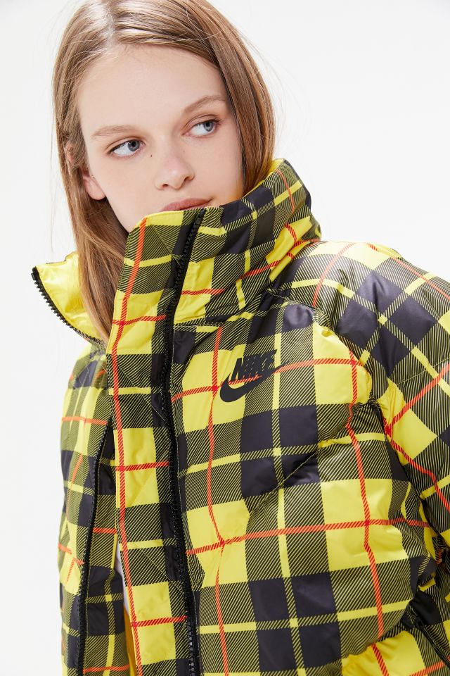 Nike jacket with plaid hood