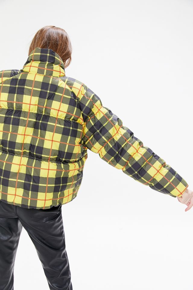 nike yellow plaid jacket