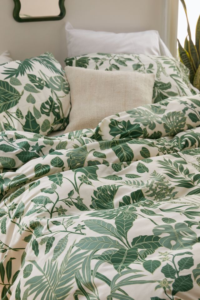 Greenery Duvet Set Urban Outfitters, Urban Outfitters King Size Bedding