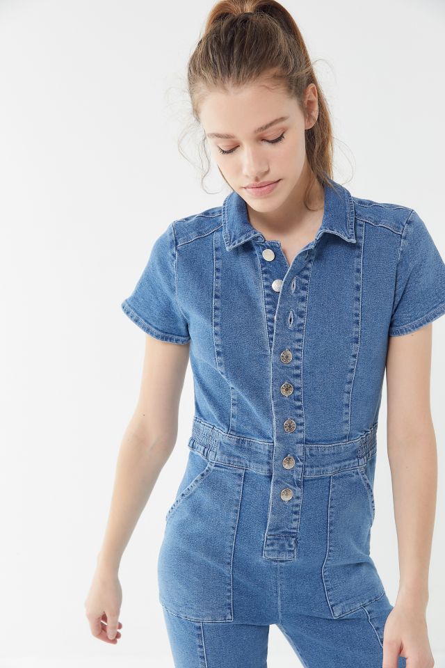 BDG ‘70s Denim Collared Button-Front Jumpsuit #3