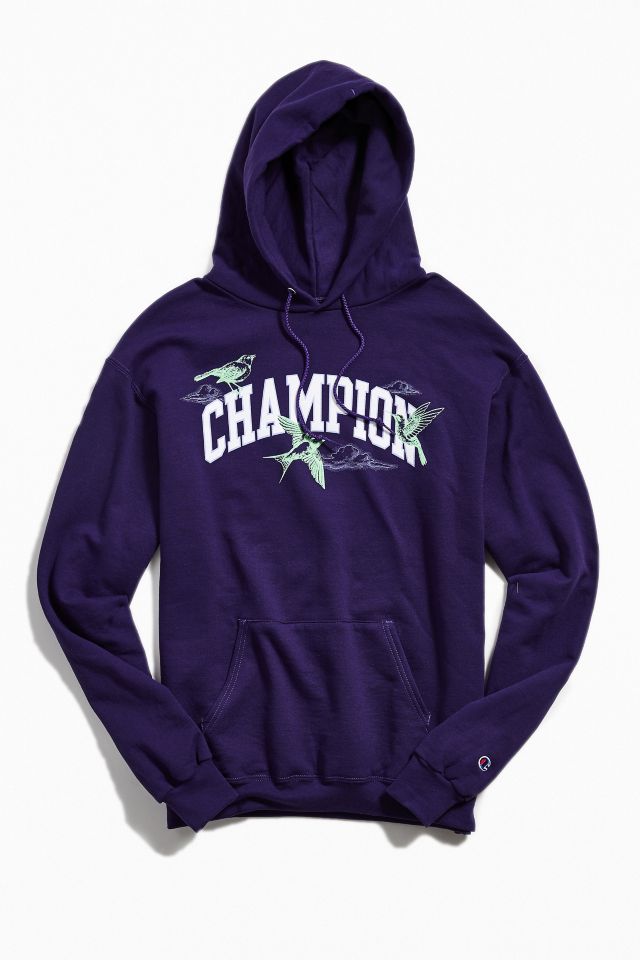 Purple champion store hoodie urban outfitters