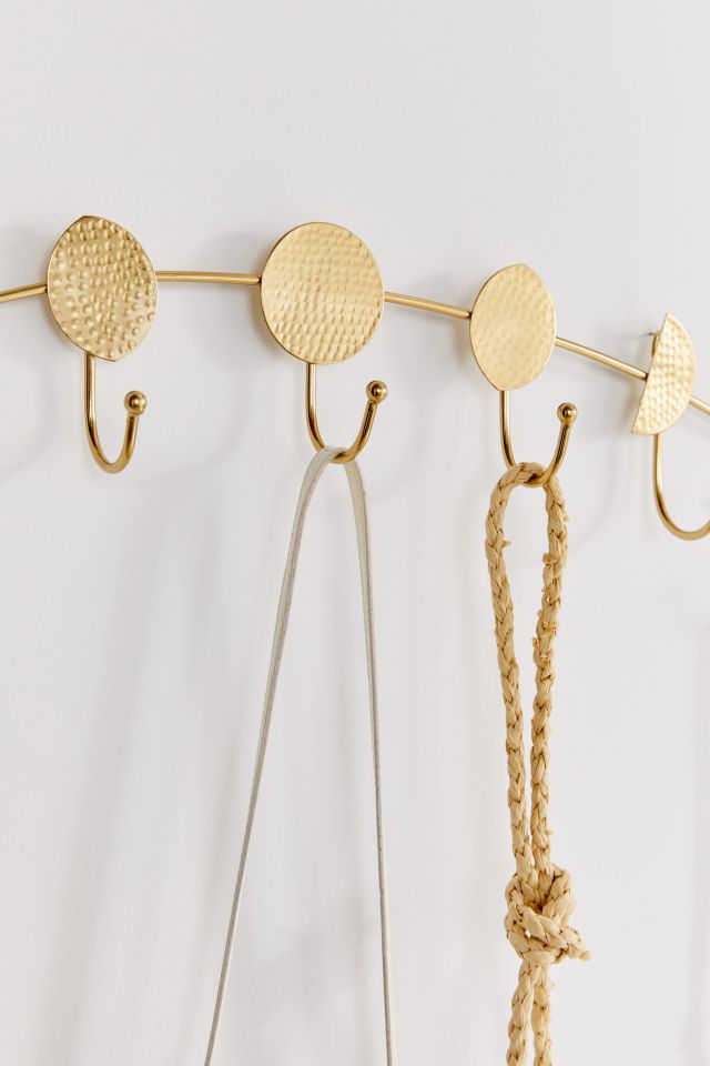 Moon Phase Hammered Metal Wall Multi-Hook #1
