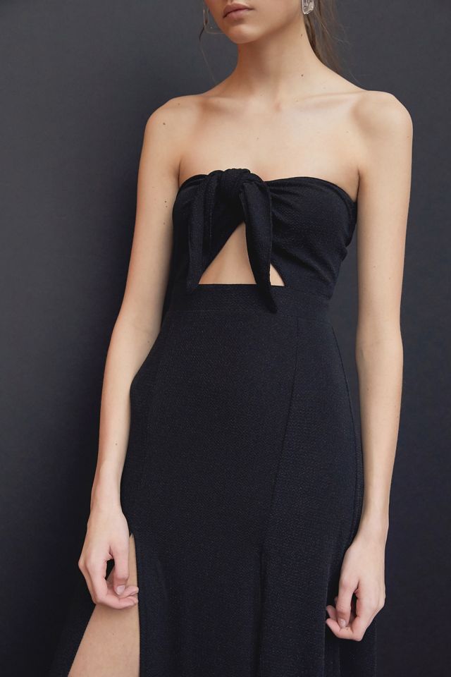 Lioness Adrianne Strapless Tie-Front Maxi Dress #2