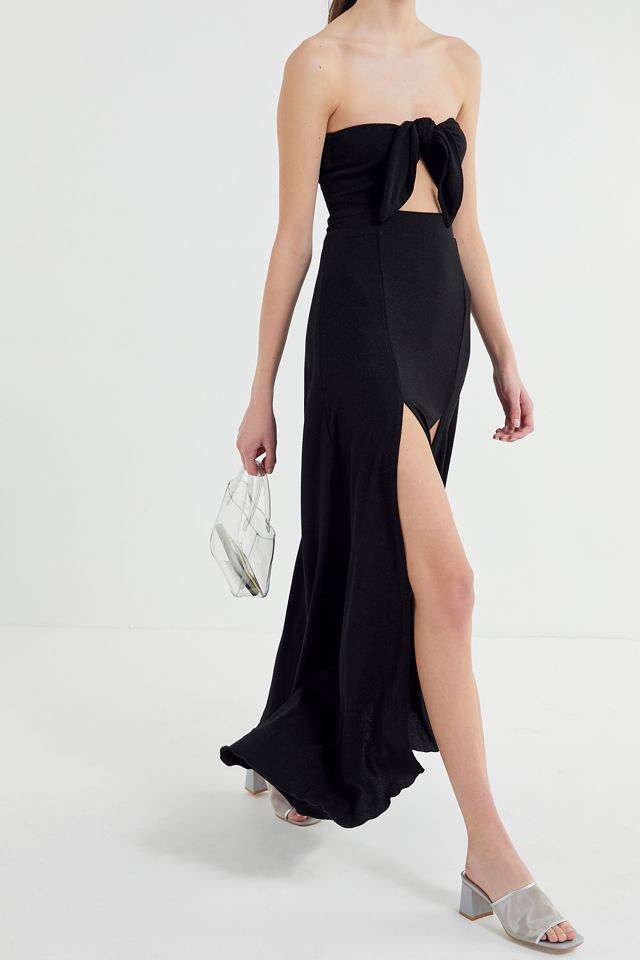 Lioness Adrianne Strapless Tie-Front Maxi Dress #3