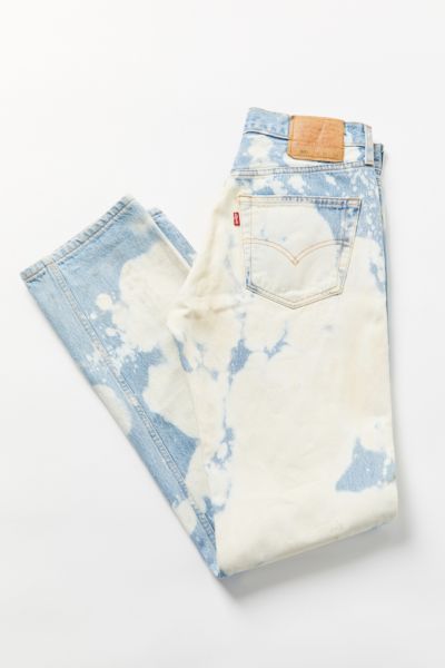 【L'Appartement/ Retrove】BLEACH DENIM SK Light Blue Faded Bleach Washed Retro Mid-Rise Straight Leg