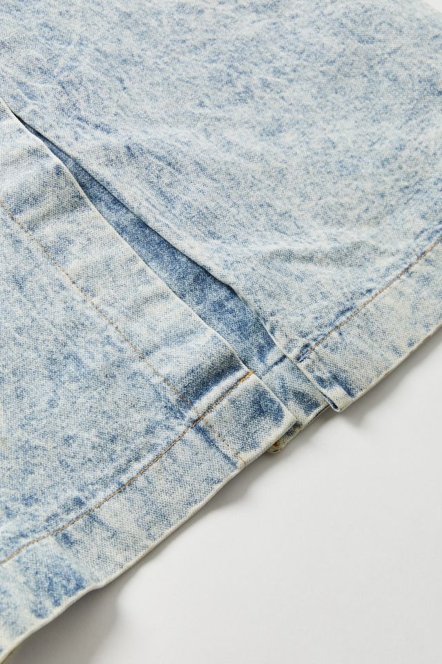 Vintage Acid Wash Denim Trench Coat #3