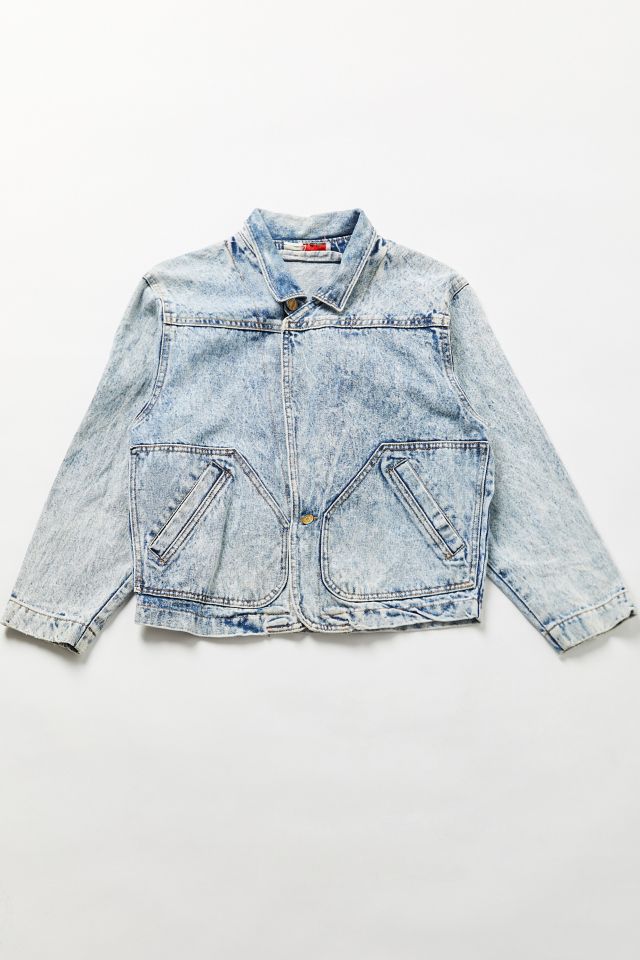 Vintage Oversized Pocket Acid Wash Denim Jacket | Urban Outfitters