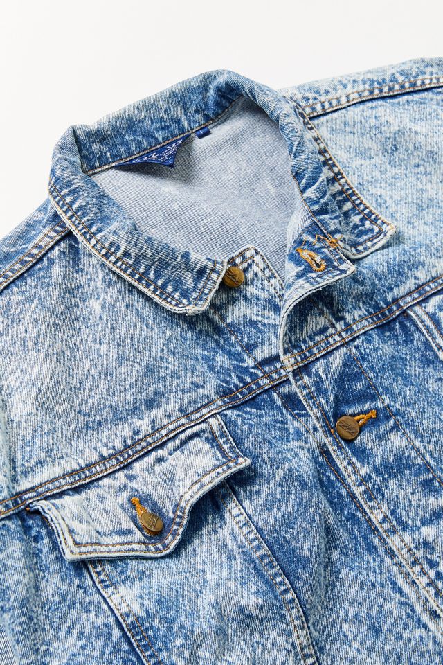 Vintage Longline Acid Wash Denim Jacket #1