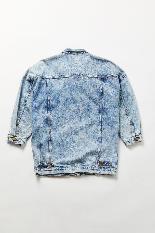 Vintage Longline Acid Wash Denim Jacket #2