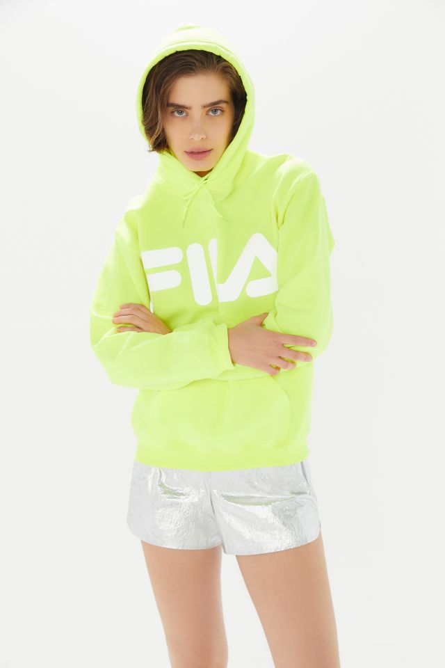 FILA UO Exclusive Neon Reflective Logo Hoodie Sweatshirt #3