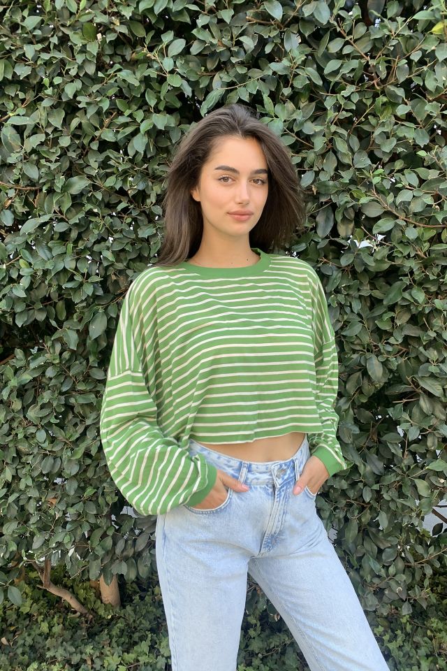 Slouchy Crop Long Sleeve