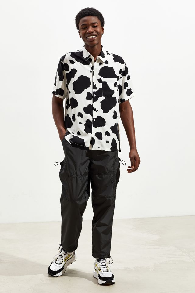 UO Cow Print Short Sleeve Button-Down Shirt   #5