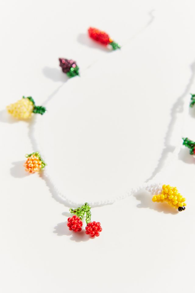 Pura Utz Beaded Fruit Salad Choker Necklace #2