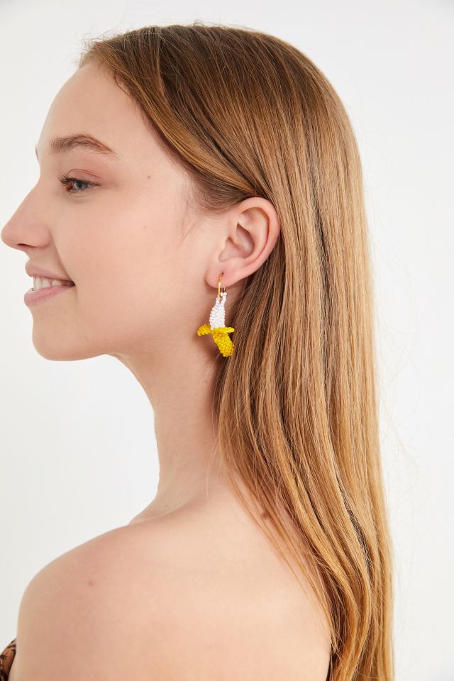 Pura Utz Beaded Banana Single Earring #1