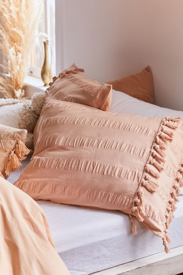 Riley Seersucker Fringe Sham Set #2