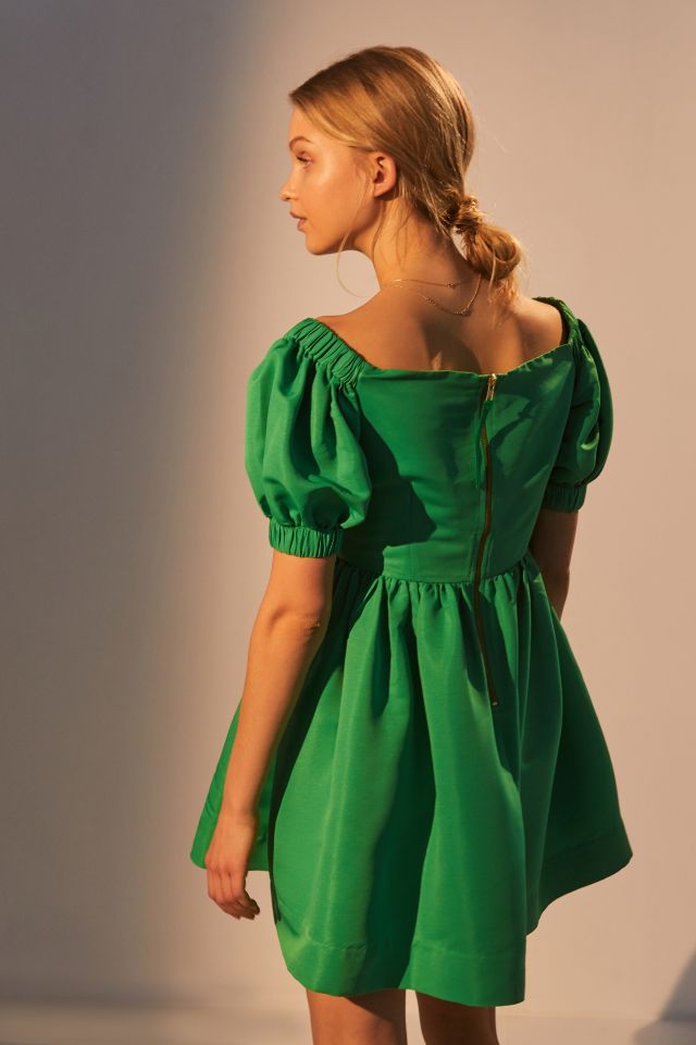 Perseverance London Ottoman Puff Sleeve Mini Dress #2
