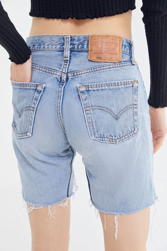 Urban Renewal Recycled Levi’s Destroyed Denim Bermuda Short #3