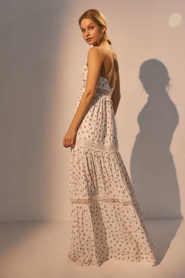Robe Longue Perseverance London Sacramento Garniture en Dentelle Florale #1