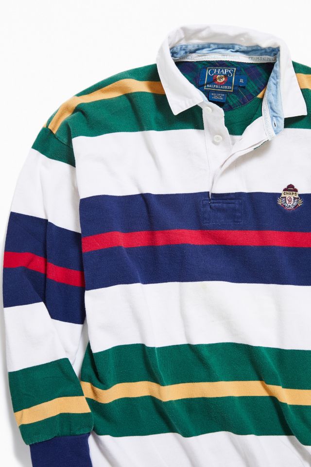 Vintage Chaps Big Stripe Rugby Shirt | Urban Outfitters Canada