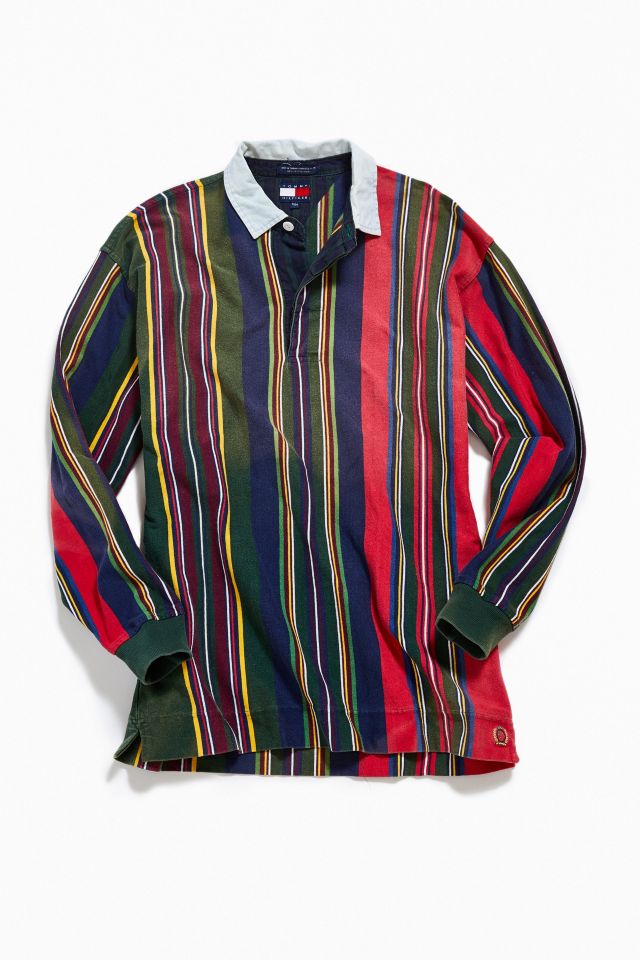 Vintage Tommy Hilfiger Rainbow Stripe Rugby Shirt