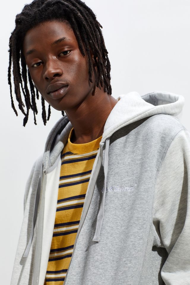 40s & Shorties Crossover Full-Zip Hoodie Sweatshirt | Urban Outfitters