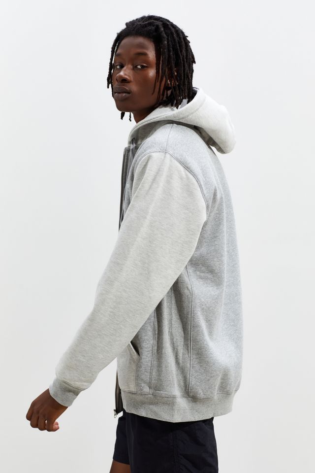 40s & Shorties Crossover Full-Zip Hoodie Sweatshirt | Urban Outfitters