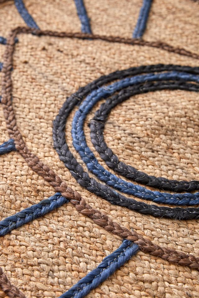 Braided Eye Jute Rug #1