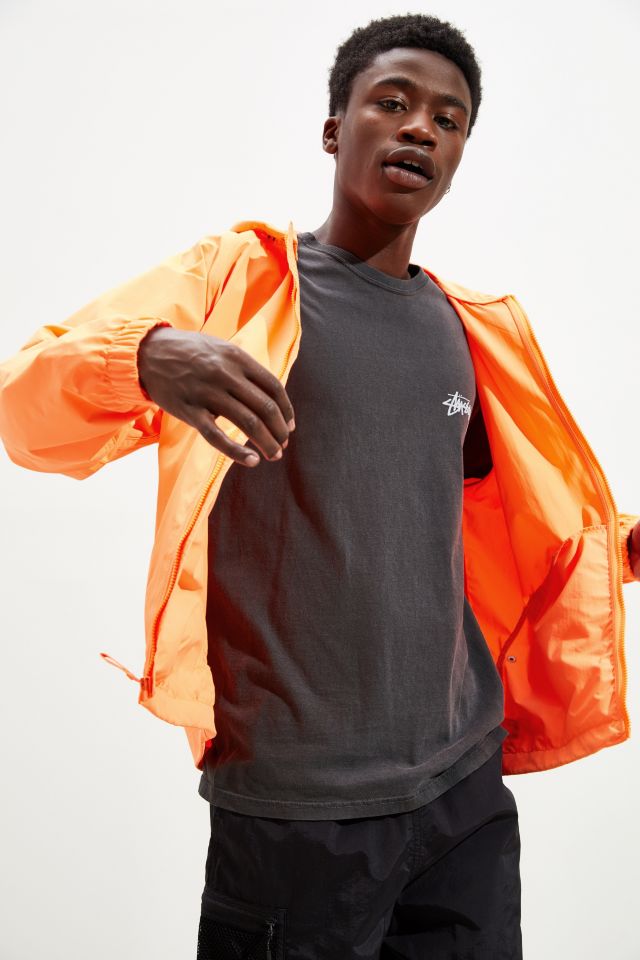 Orange windbreaker jacket best sale