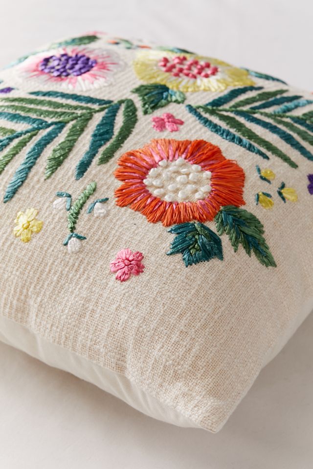 Summer Souvenir Raffia Throw Pillow #1