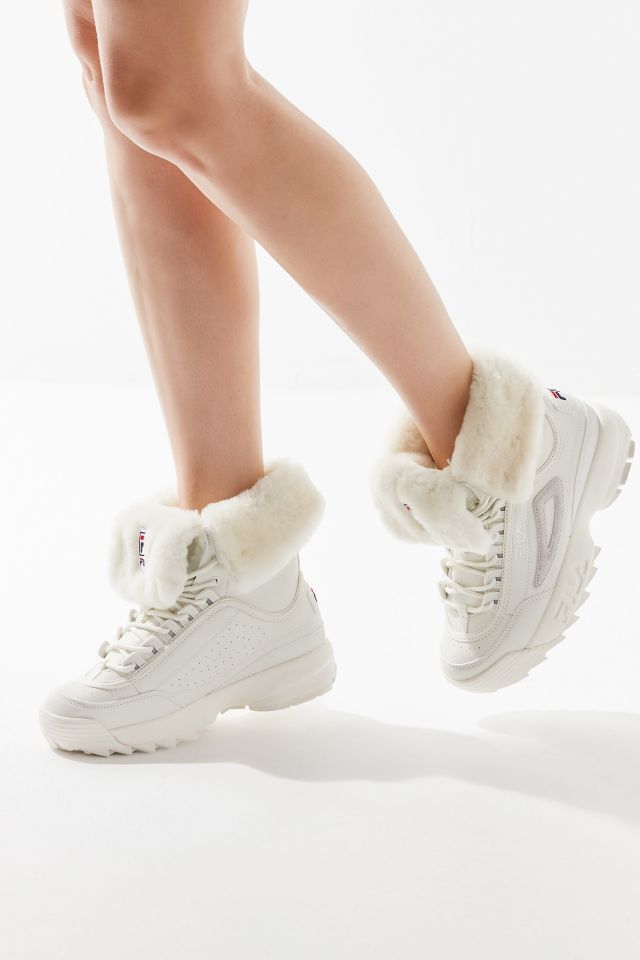 Fila disruptor hot sale fur boots