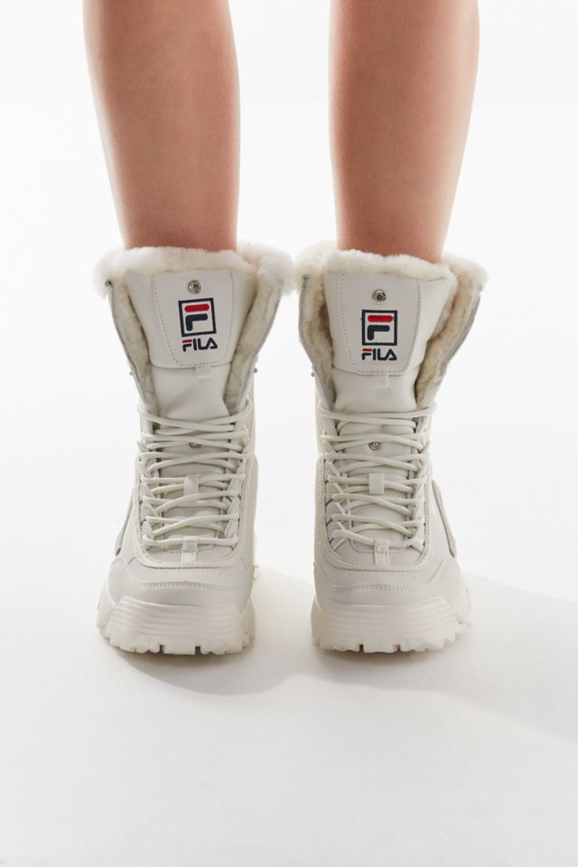 Women's fila disruptor shearling sneaker clearance boots