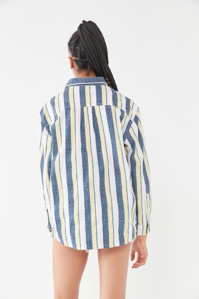 Quiksilver Striped Long Sleeve Button-Down Shirt #2