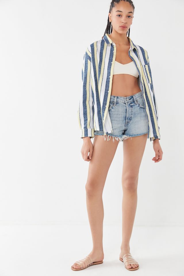 Quiksilver Striped Long Sleeve Button-Down Shirt #3