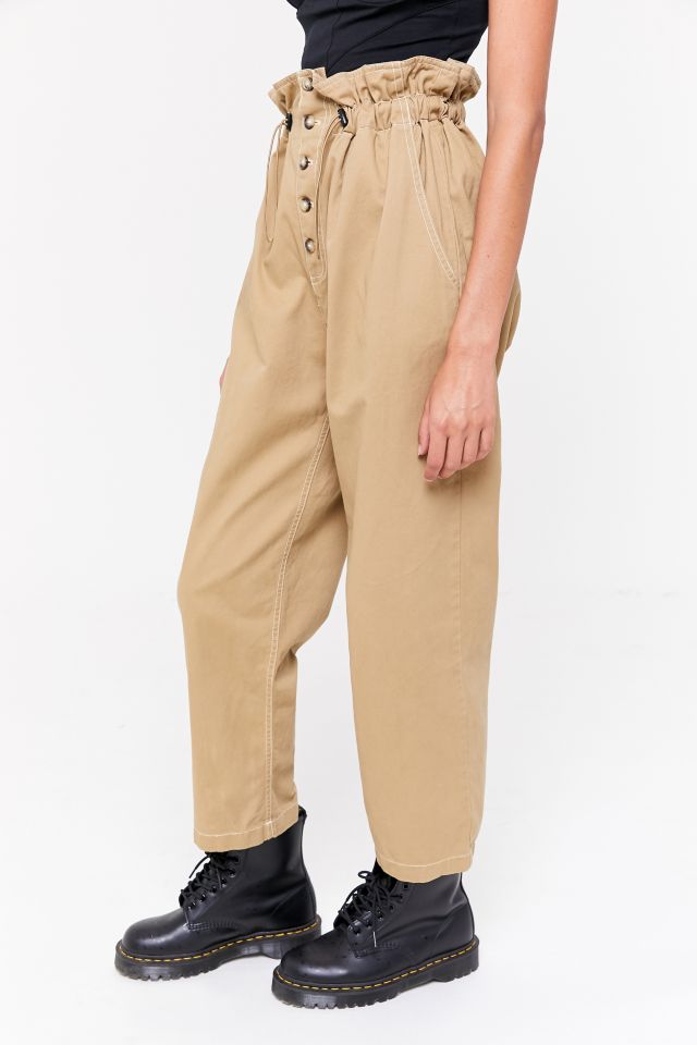 UO Terra High-Waisted Paperbag Pant #3