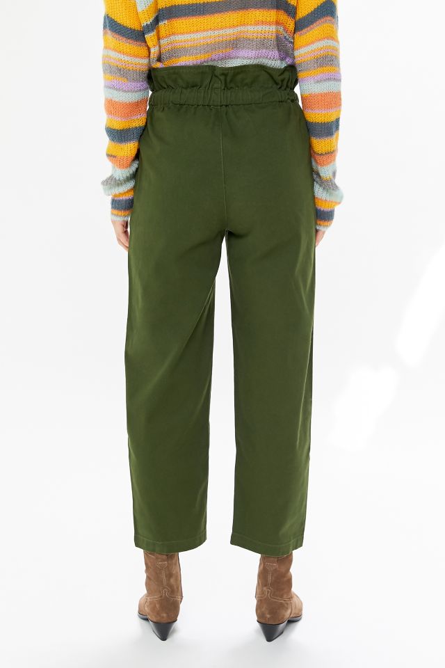 UO Terra High-Waisted Button-Front Paperbag Pant #1