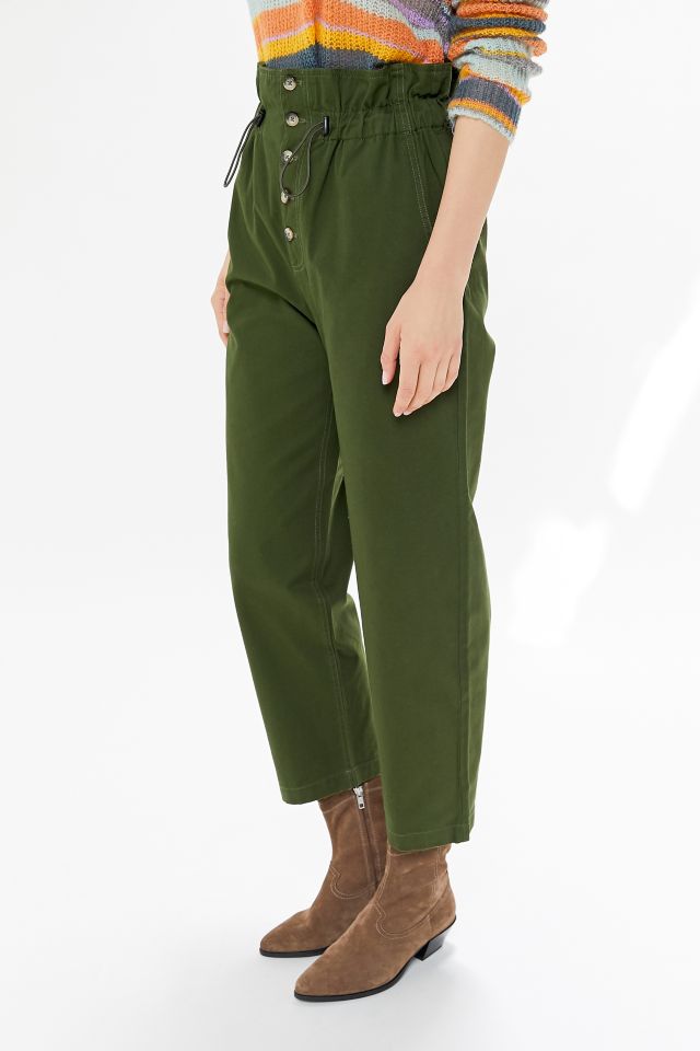 UO Terra High-Waisted Button-Front Paperbag Pant #2