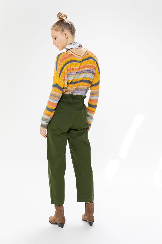 UO Terra High-Waisted Button-Front Paperbag Pant #3