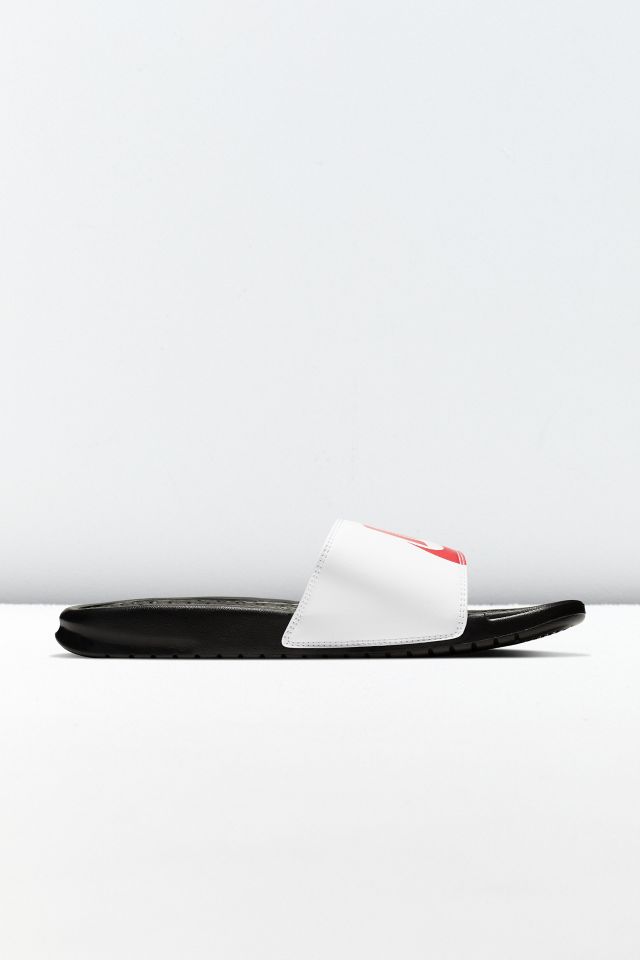 Half black half outlet white nike slides