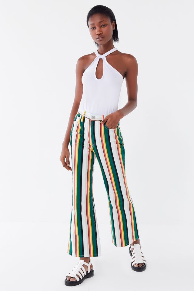 BDG Striped High-Waisted Flare Jean