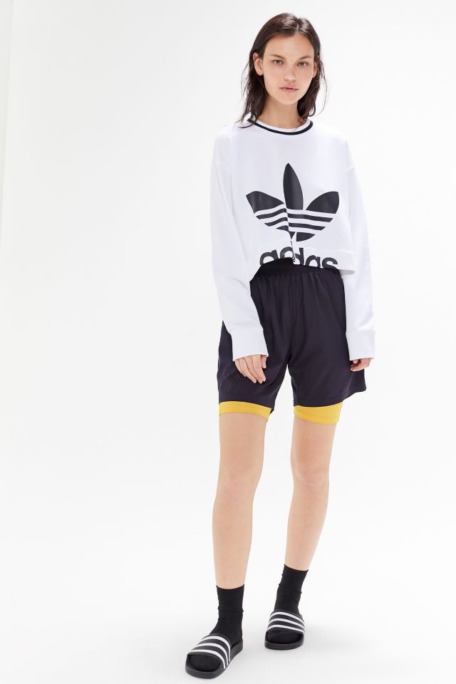 adidas Trefoil Step Hem Cropped Sweatshirt #2