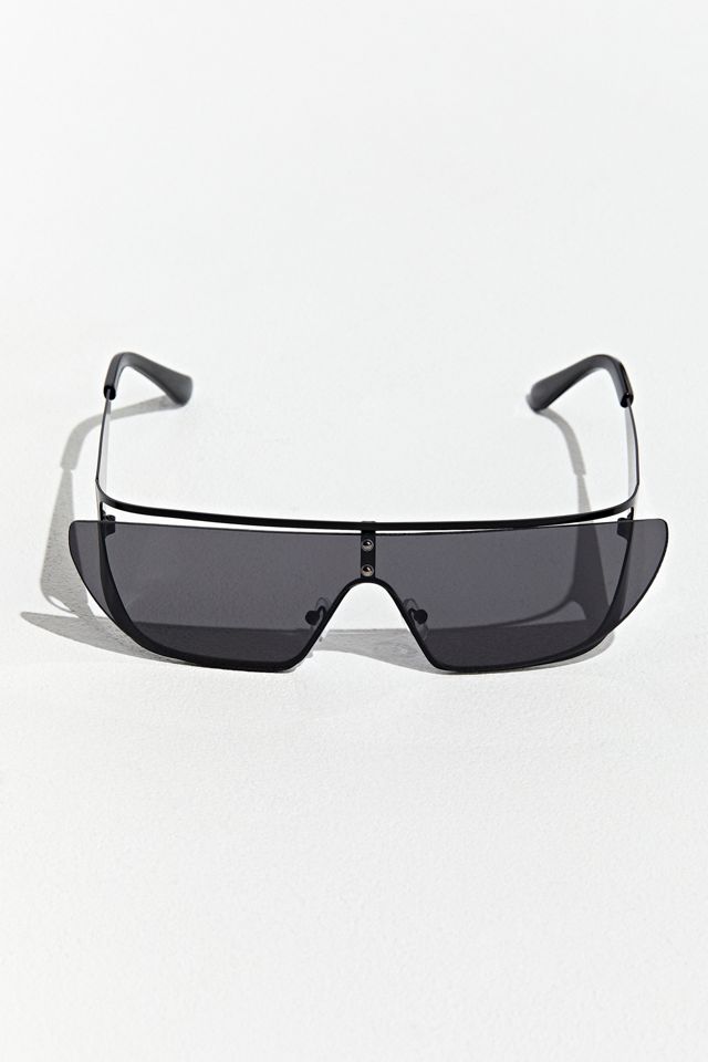 Metal Cutout Lens Wrap Sunglasses #2