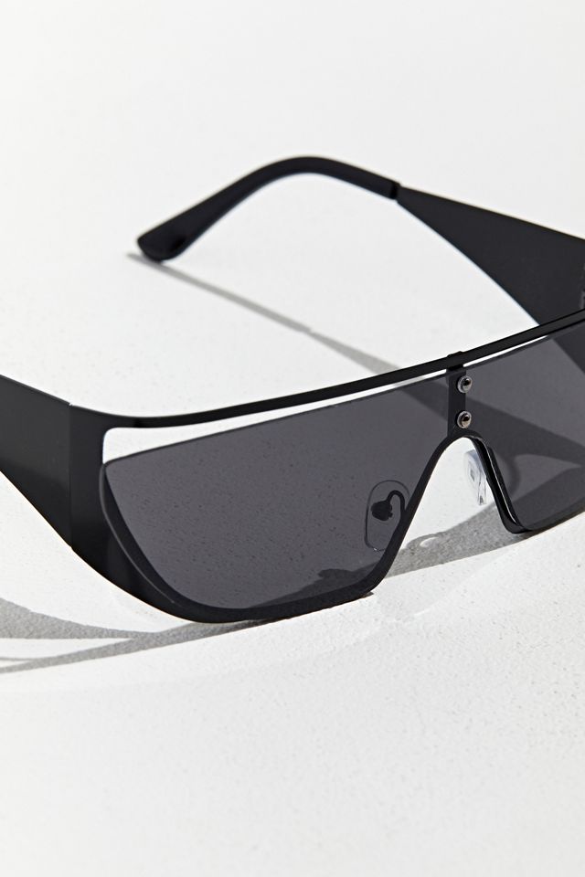 Metal Cutout Lens Wrap Sunglasses #3